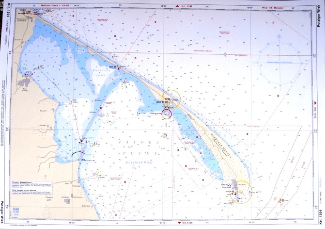 Carte maritime du golfe de Gdansk